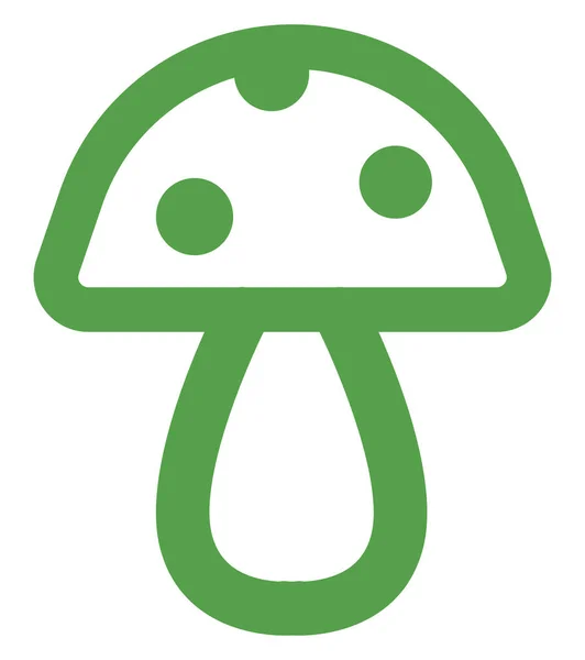 Fungo Verde Illustrazione Sfondo Bianco — Vettoriale Stock