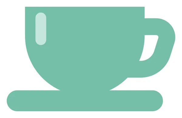 Kaffee Grüner Tasse Illustration Auf Weißem Hintergrund — Stockvektor