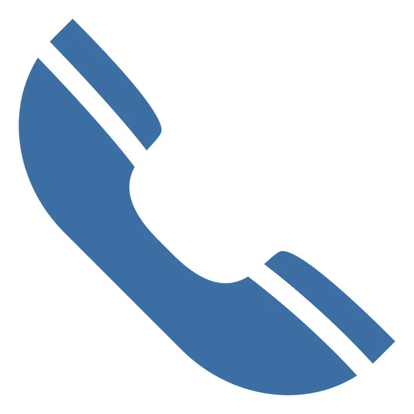 白い背景に青い電話セットイラスト — ストックベクタ