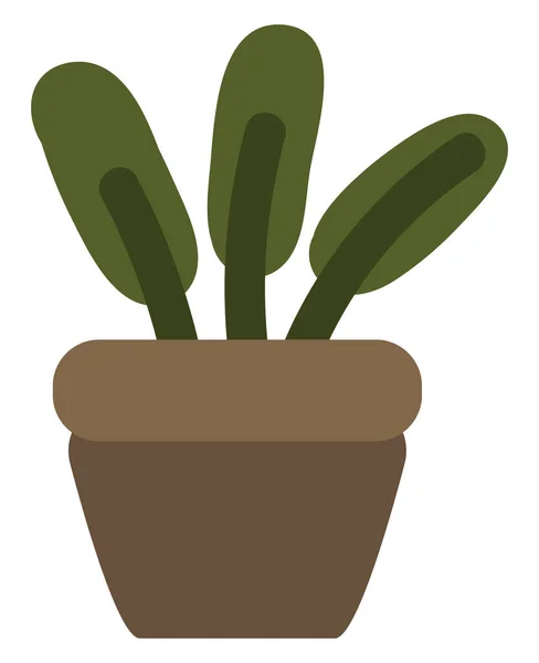 Lupine Flower Pot Illustration White Background — Stock Vector