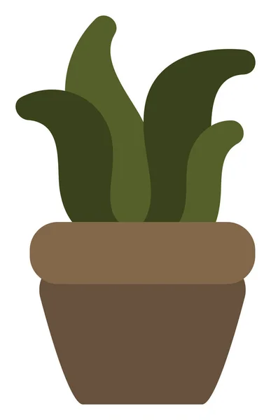 Organ Pipe Cactus Pot Illusztráció Fehér Alapon — Stock Vector