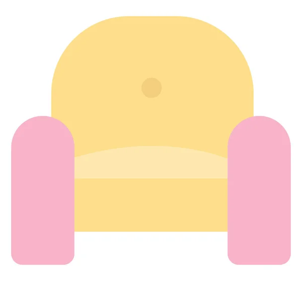 Sillón Rosa Ilustración Sobre Fondo Blanco — Vector de stock