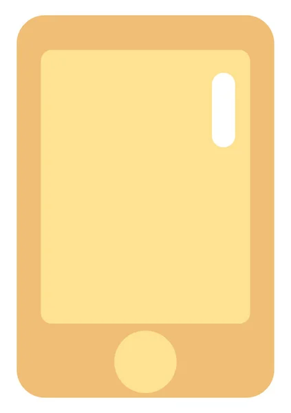 Telefone Dourado Ilustração Sobre Fundo Branco — Vetor de Stock