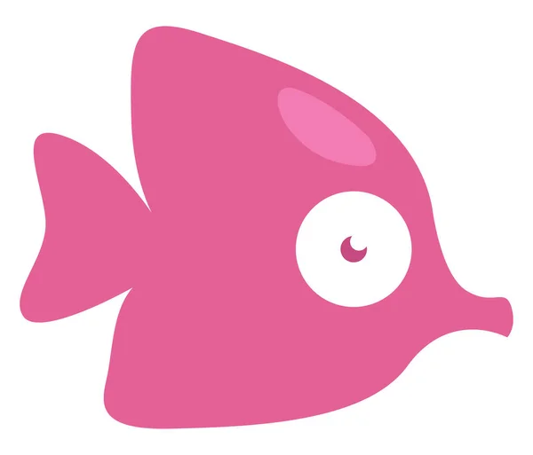 Ροζ Ψάρι Εικονογράφηση Λευκό Φόντο — Διανυσματικό Αρχείο