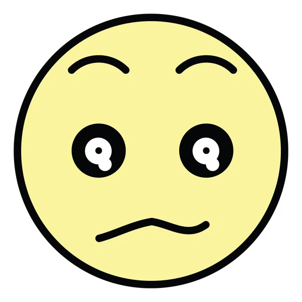Gråtande Emoji Illustration Vit Bakgrund — Stock vektor