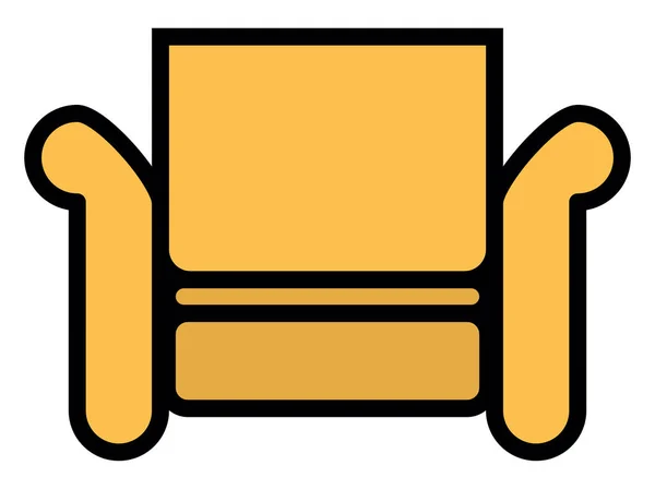 Cadeira Reclinável Ilustração Sobre Fundo Branco — Vetor de Stock