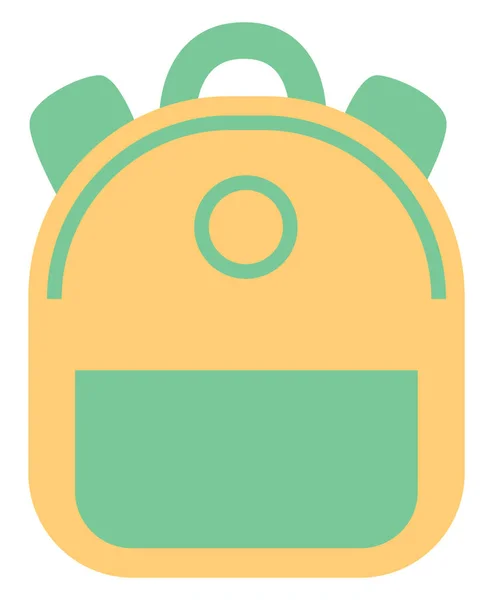 Κίτρινη Σχολική Τσάντα Εικονογράφηση Λευκό Φόντο — Διανυσματικό Αρχείο