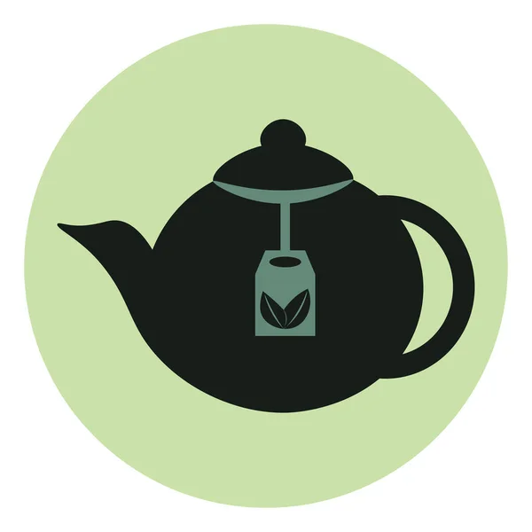 Чайник Чайником Ілюстрація Білому Тлі — стоковий вектор