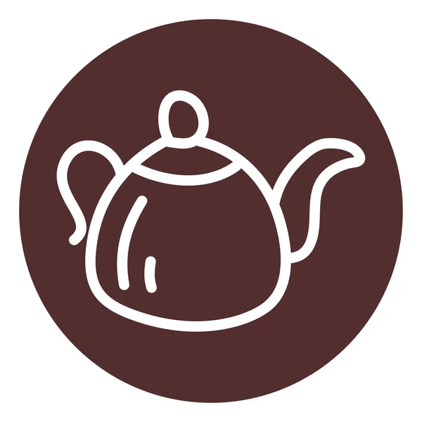 Glass Teapot Illustration White Background — Stock Vector
