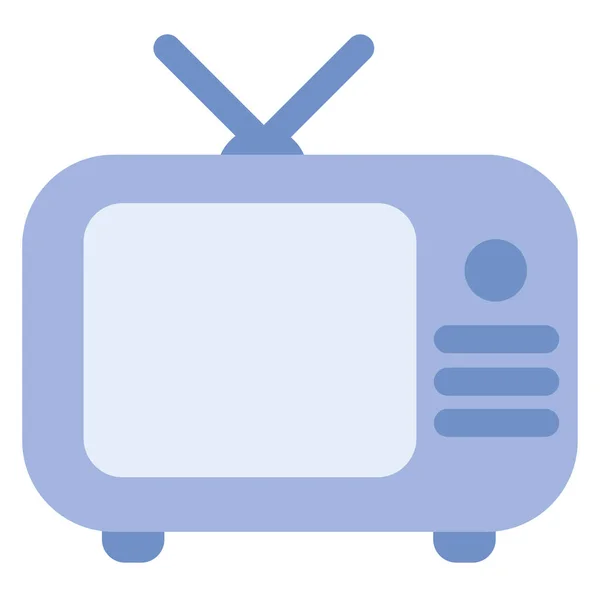Retro Kleiner Fernseher Illustration Auf Weißem Hintergrund — Stockvektor