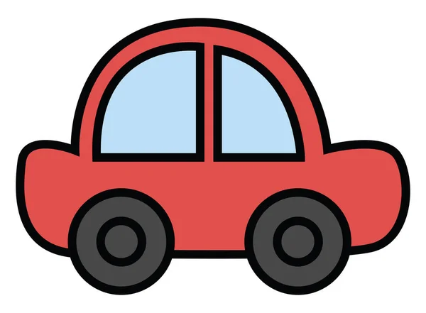 Rotes Autospielzeug Illustration Auf Weißem Hintergrund — Stockvektor