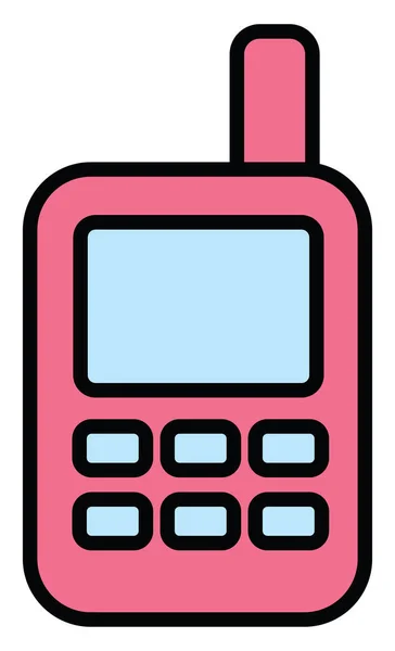 粉红手机玩具 白色背景 — 图库矢量图片