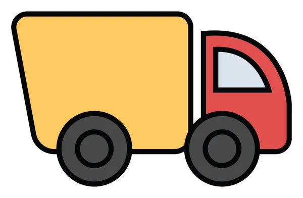 白色背景的图解卡车玩具 — 图库矢量图片