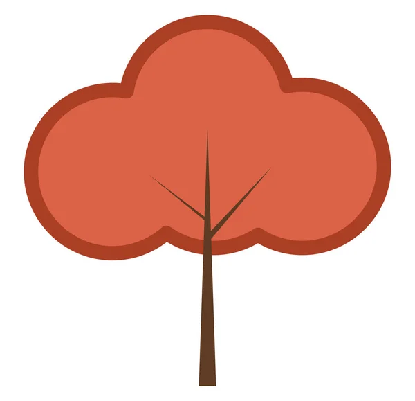 Північне Червоне Дерево Ілюстрація Білому Тлі — стоковий вектор