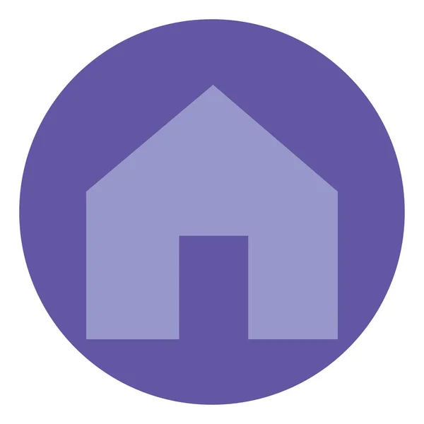 紫色的家 白色背景 — 图库矢量图片