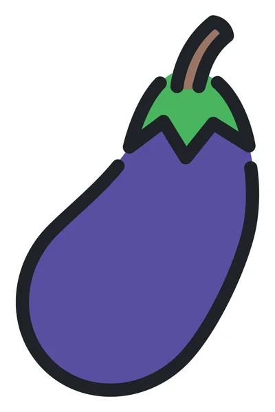 紫色茄子 白色背景 — 图库矢量图片