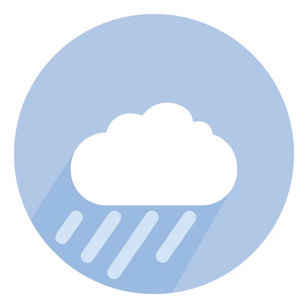 Erős Esőfelhő Illusztráció Fehér Háttérrel — Stock Vector