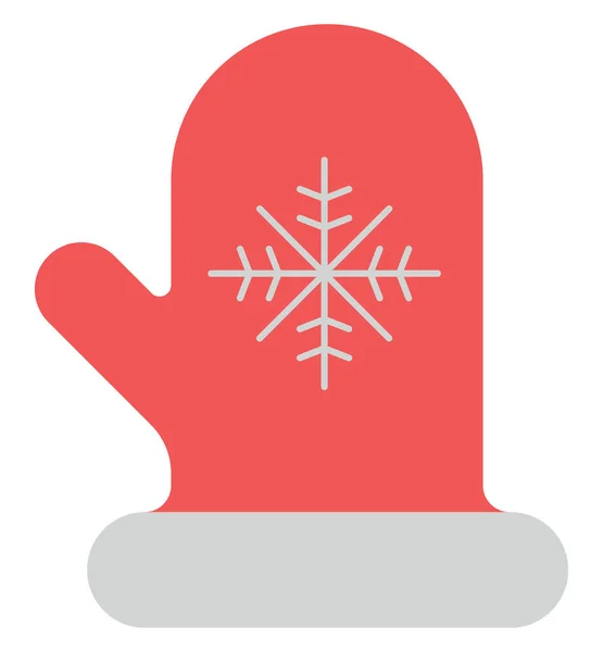 Christmas Mitten Illustration White Background — Stock Vector