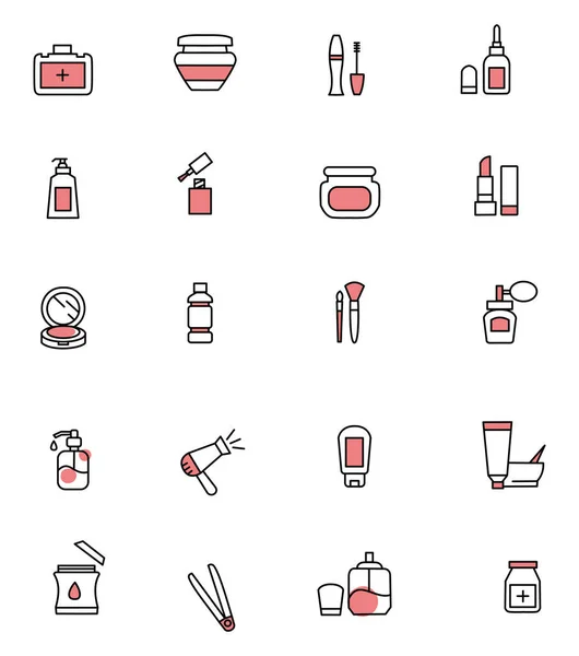 Produits Auto Soin Illustration Sur Fond Blanc — Image vectorielle