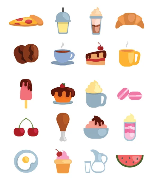 Food and drinks, illustration, on a white background.