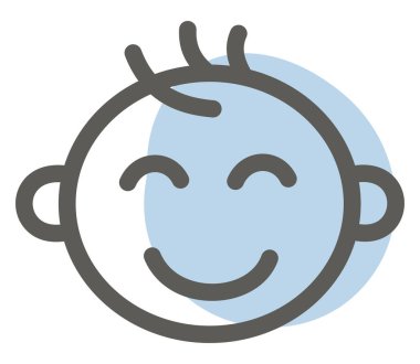 Küçük erkek bebek, illüstrasyon, beyaz arka planda vektör..