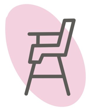 Bebek koltuğu, illüstrasyon, beyaz arka plandaki vektör..