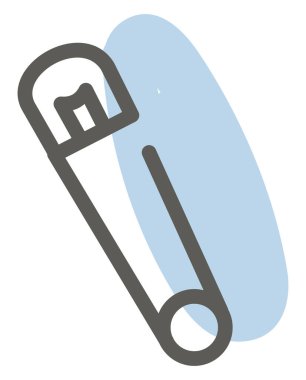 Mavi iğne, illüstrasyon, beyaz arkaplandaki vektör.