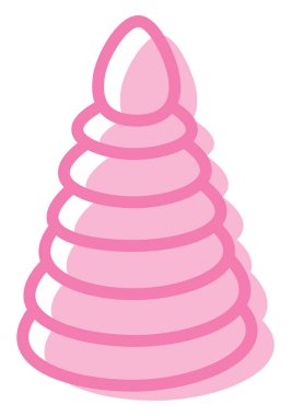 Pembe piramit oyuncağı, illüstrasyon, beyaz arkaplandaki vektör.