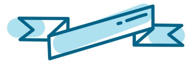 Beyaz arkaplanda olağandışı pankart, illüstrasyon, vektör.