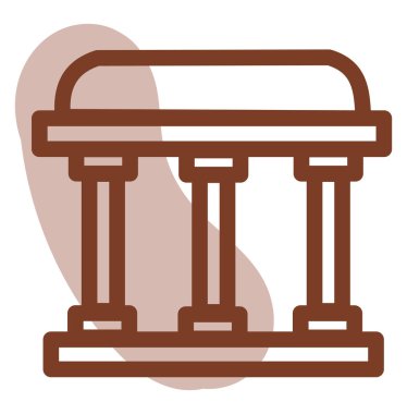 Eşsiz bina, illüstrasyon, beyaz arkaplan üzerindeki vektör.