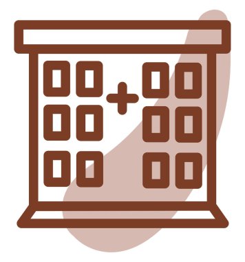 Hastane binası, illüstrasyon, beyaz arka plandaki vektör..