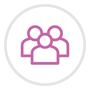 Pembe insanlar, illüstrasyon, beyaz arkaplandaki vektör.