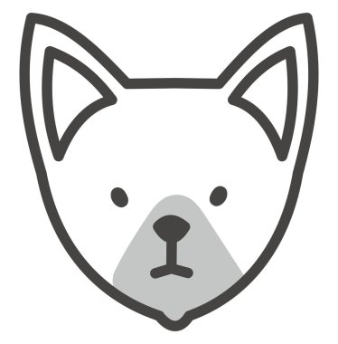 Sivri kulaklı kedi, illüstrasyon, beyaz arka planda vektör.