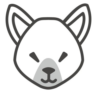 İlginç gri kedi, illüstrasyon, beyaz arka planda vektör..