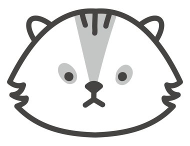 Kedi kedi, illüstrasyon, beyaz arkaplandaki vektör.