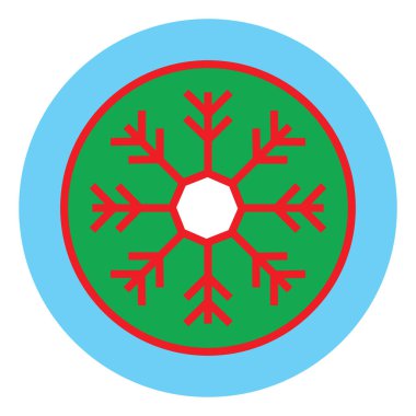 İlginç kar tanesi, illüstrasyon, beyaz arkaplandaki vektör.