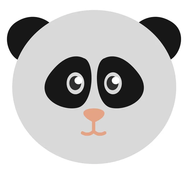 熊猫头 白色背景上的矢量 — 图库矢量图片
