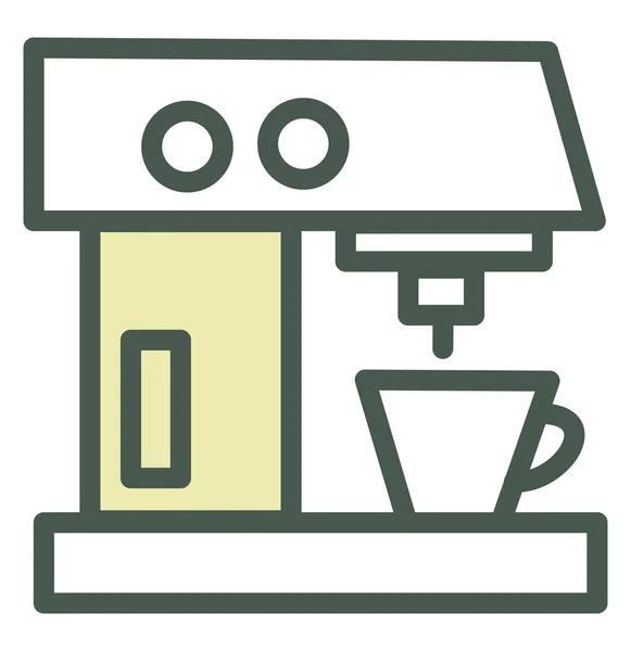 Modern Kávéfőző Illusztráció Vektor Fehér Alapon — Stock Vector