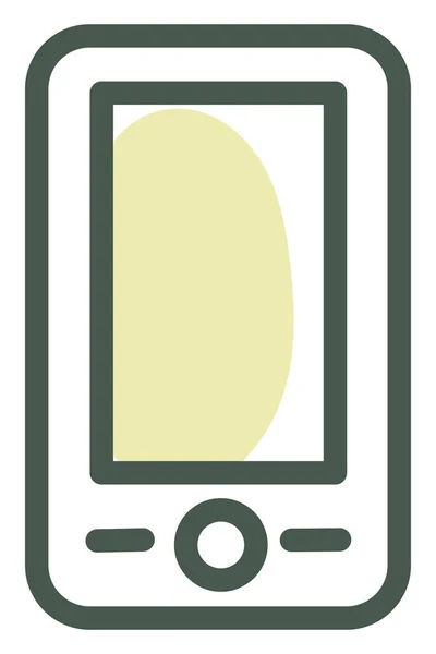 黄色の携帯電話 イラスト 白い背景のベクトル — ストックベクタ