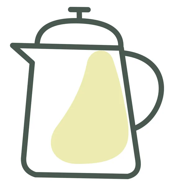 Sarı Çaydanlık Illüstrasyon Beyaz Arkaplan Üzerindeki Vektör — Stok Vektör