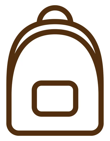 Brown School Bag Illustration Vector White Background — Stock Vector