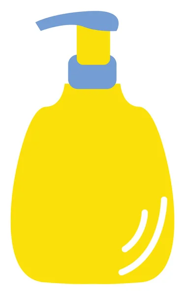 Κίτρινο Υγρό Σαπούνι Απεικόνιση Διάνυσμα Λευκό Φόντο — Διανυσματικό Αρχείο
