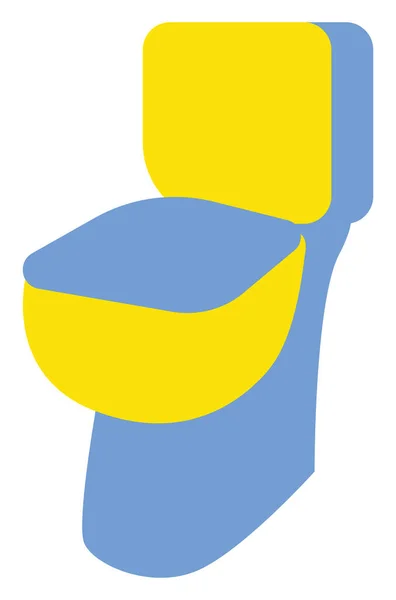 Toilette Gialla Illustrazione Vettore Sfondo Bianco — Vettoriale Stock