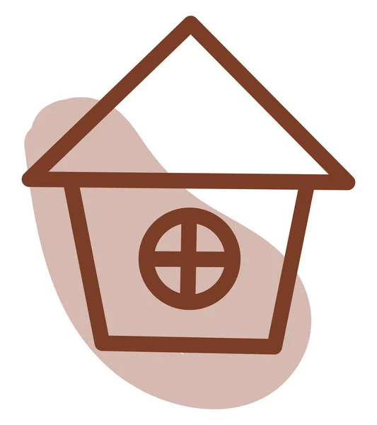 Brown Bird House Illustration Vector White Background — стоковий вектор