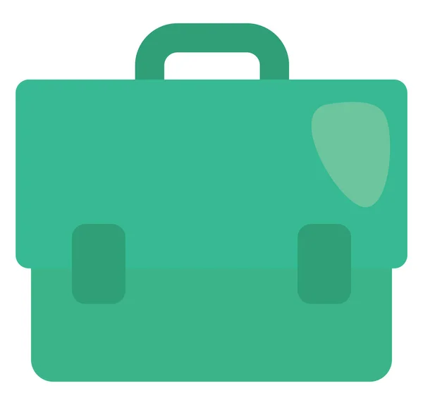 Πράσινη Επιχειρηματική Τσάντα Εικονογράφηση Διάνυσμα Λευκό Φόντο — Διανυσματικό Αρχείο