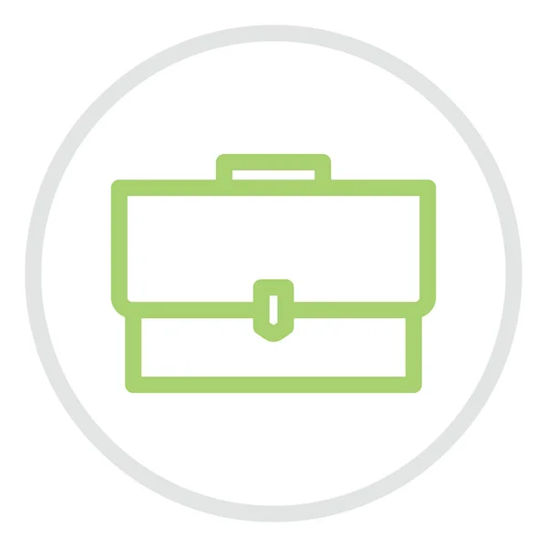 Πράσινη Βαλίτσα Εικονογράφηση Διάνυσμα Λευκό Φόντο — Διανυσματικό Αρχείο