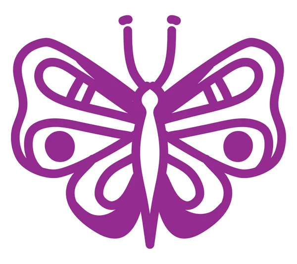 Mariposa Monarca Ilustración Vector Sobre Fondo Blanco — Archivo Imágenes Vectoriales