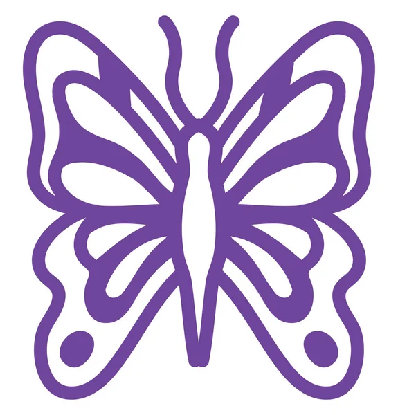 ペイントされた蝶 イラスト 白い背景のベクトル — ストックベクタ