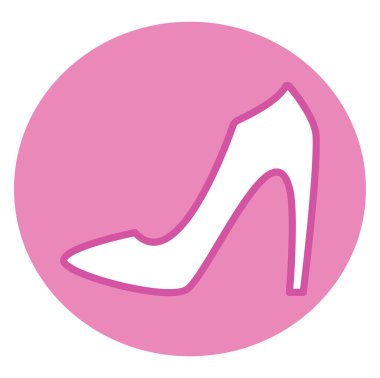 Beyaz topuklu ayakkabı, illüstrasyon, beyaz arka planda vektör.