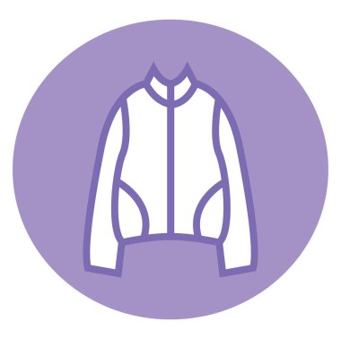 Beyaz ceket, illüstrasyon, beyaz arkaplanda vektör.